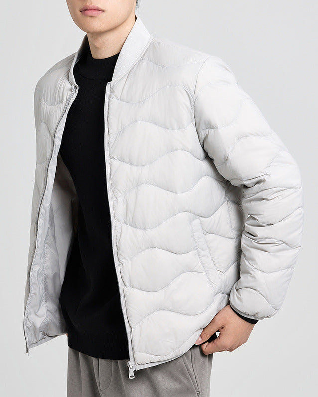 The Waverly Water-Ripple Quilted Down Jacket