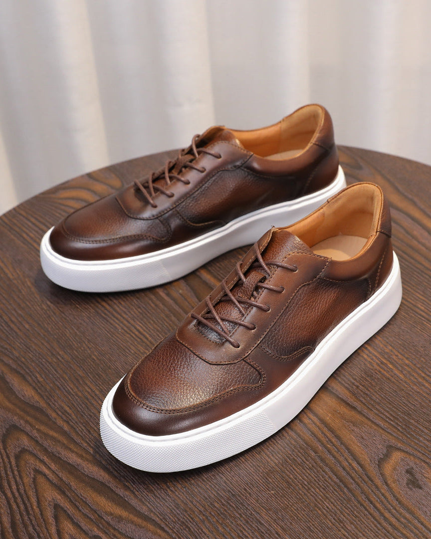 The Torino Pebble-Grain Low Sneakers
