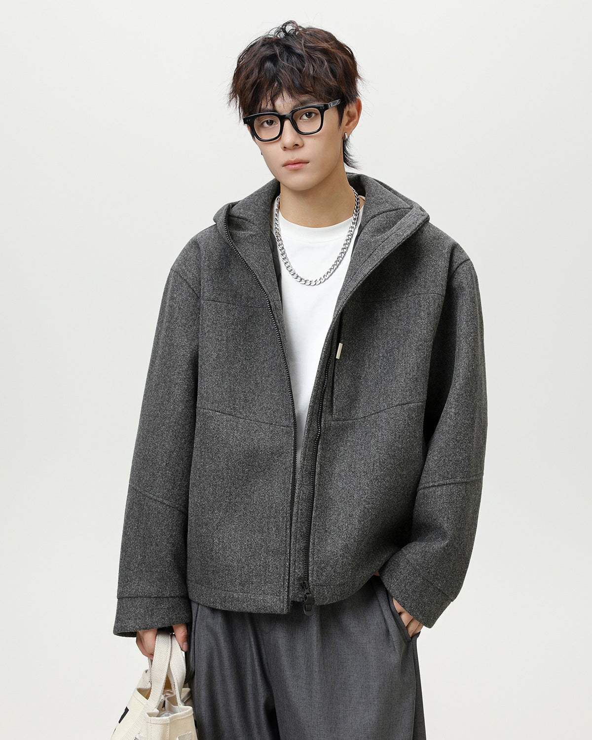 The Structured Wool Split Hoodie