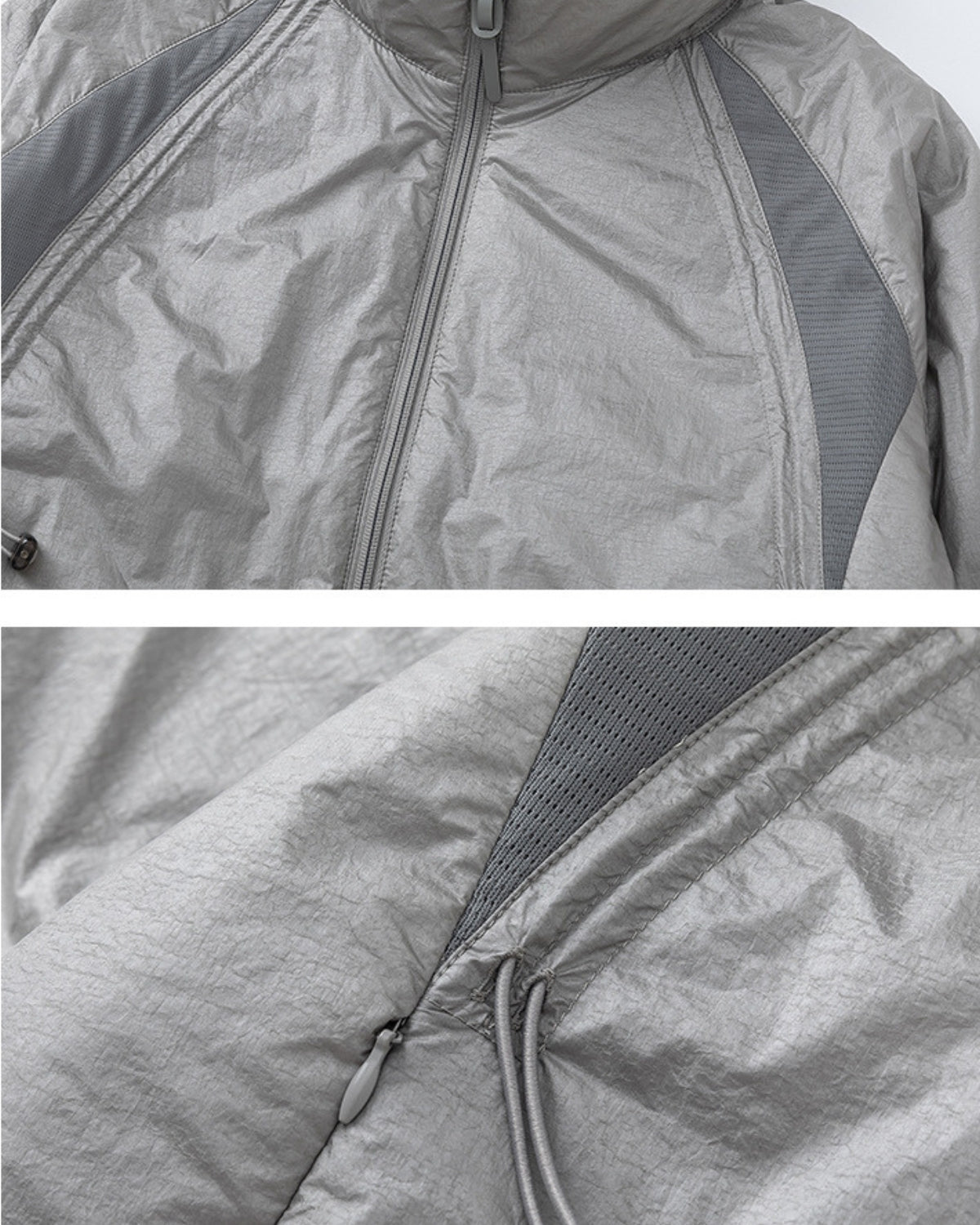 High-Neck Windbreaker Jacket