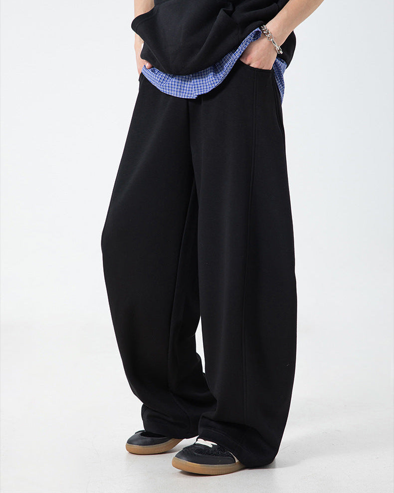 The Split-Stitch Textured Casual Pants
