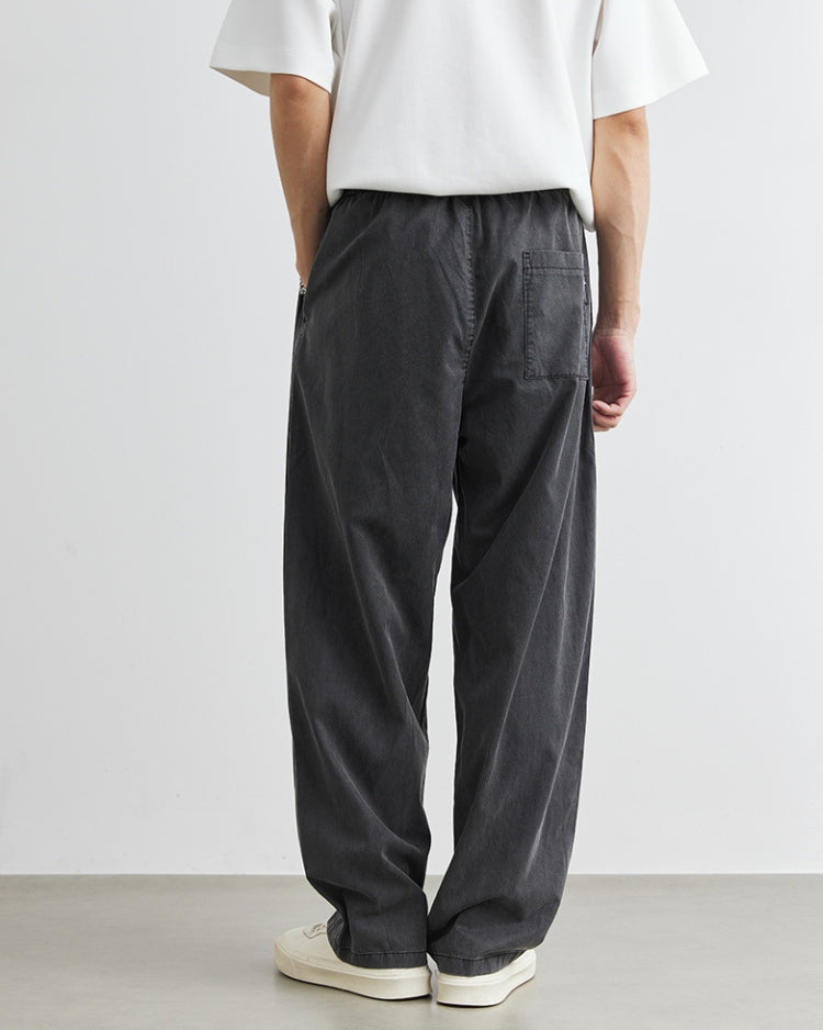 Tencel Thin Loose Drawstrings Jogger Trousers