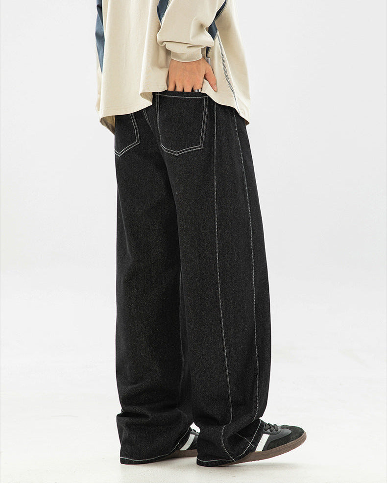 The Split-Silhouette Raw Denim Jeans