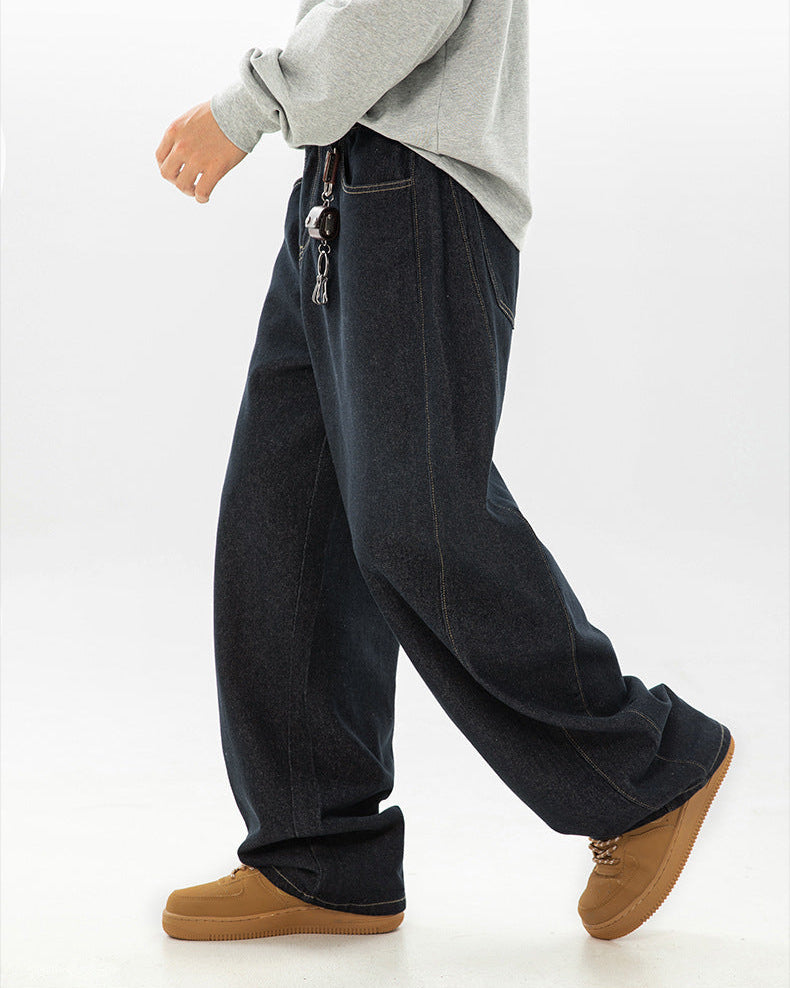 The Split-Silhouette Raw Denim Jeans