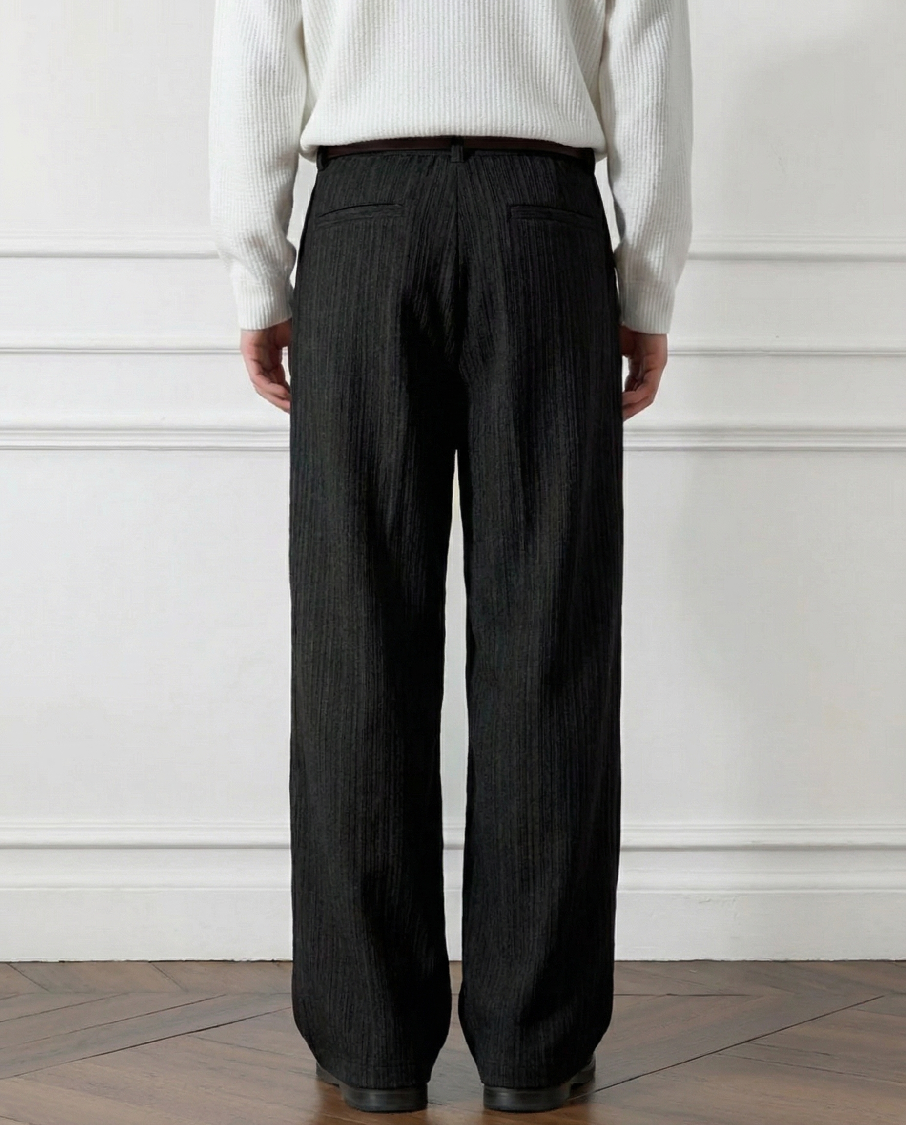 Etro Draped Striped Trousers – Loose Pleated Straight-Leg Fit