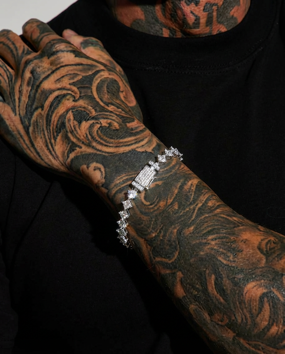 Star Halo Tennis Bracelet