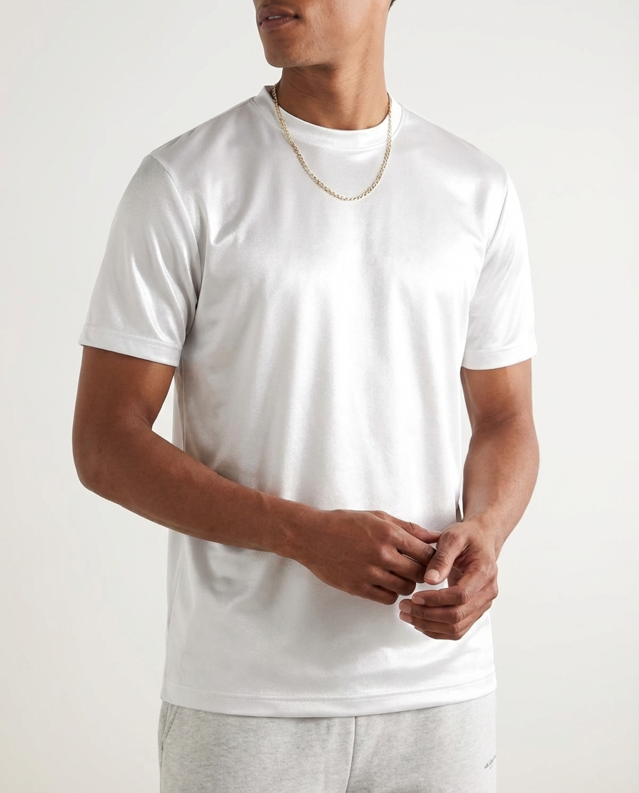 Shiny Crew-neck T‑Shirt