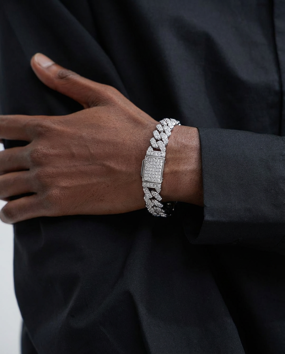 8mm Iced Cuban Link Bracelet