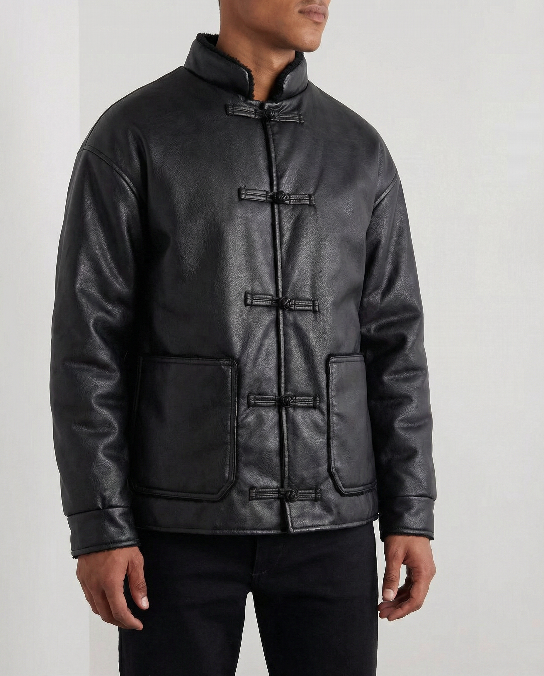 The Frostbound PU Padded Coat