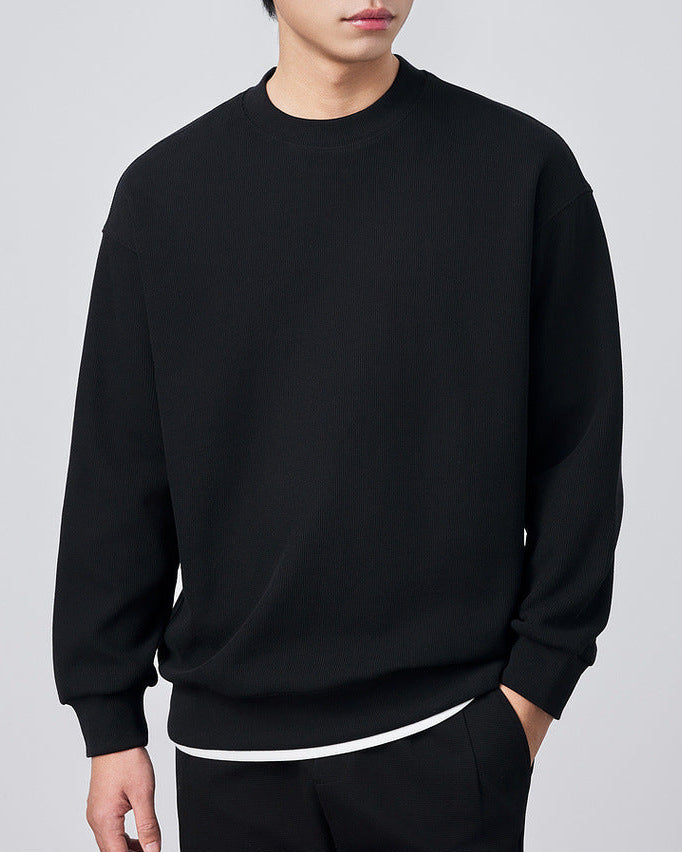 Momeikes vaffelstrikkede sweater med to lag