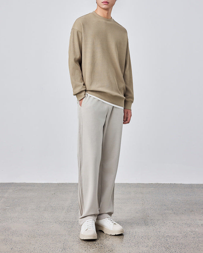 Momeikes vaffelstrikkede sweater med to lag