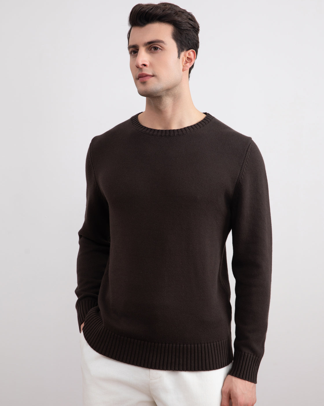 Mørkebrun Cham Crewneck-sweater