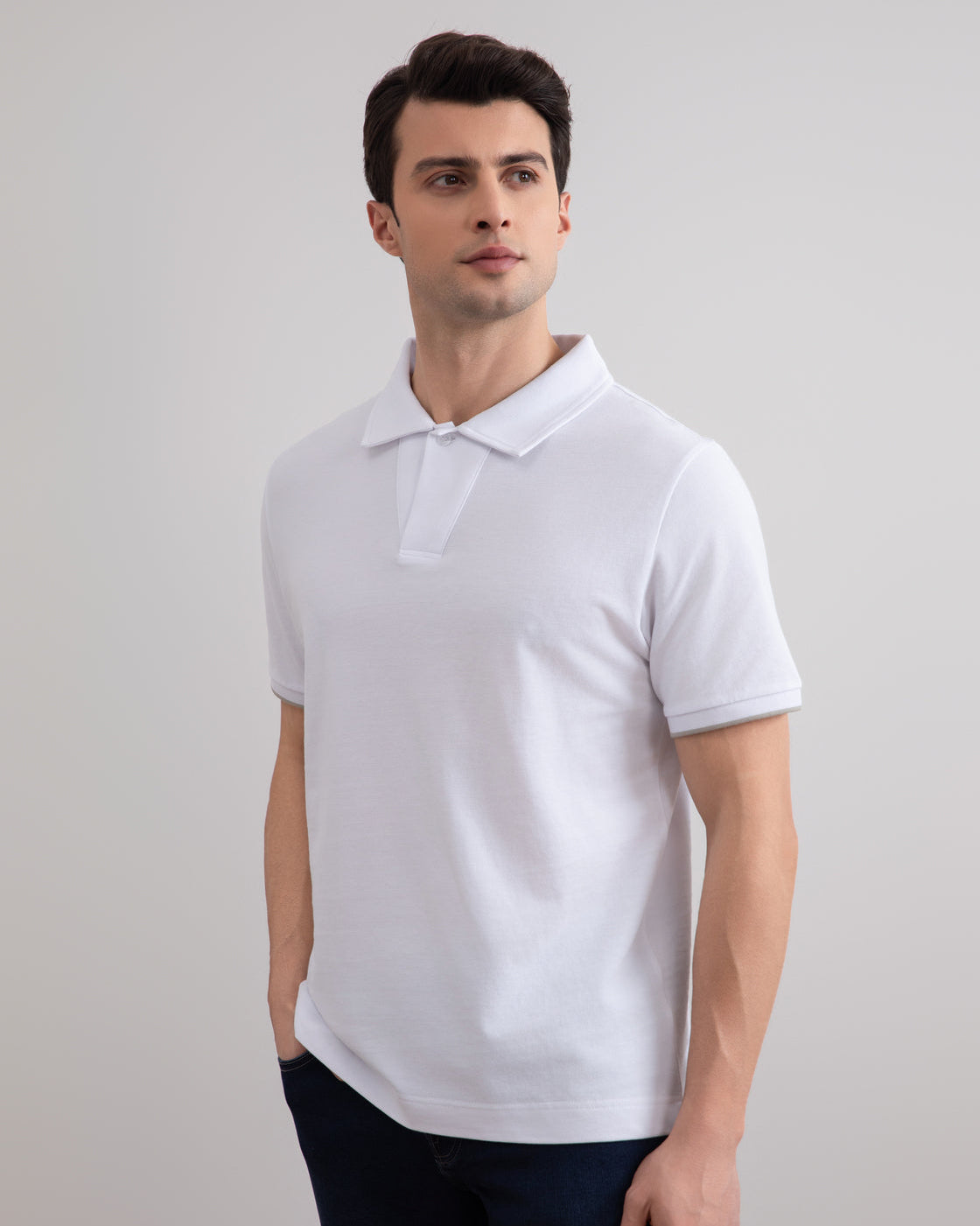 Hvid Cruise Open Polo Shirt