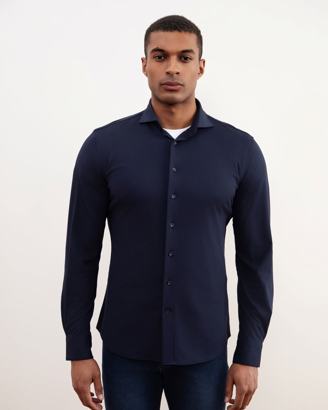 Navy Comfort-skjorte