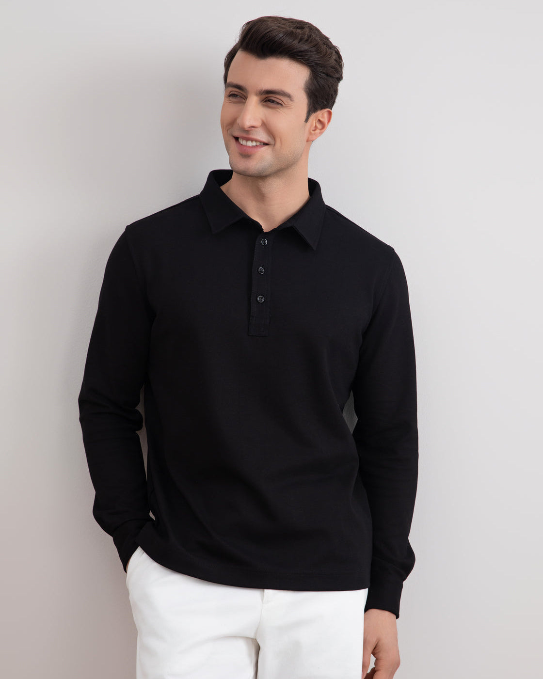 Sort jersey-poloshirt