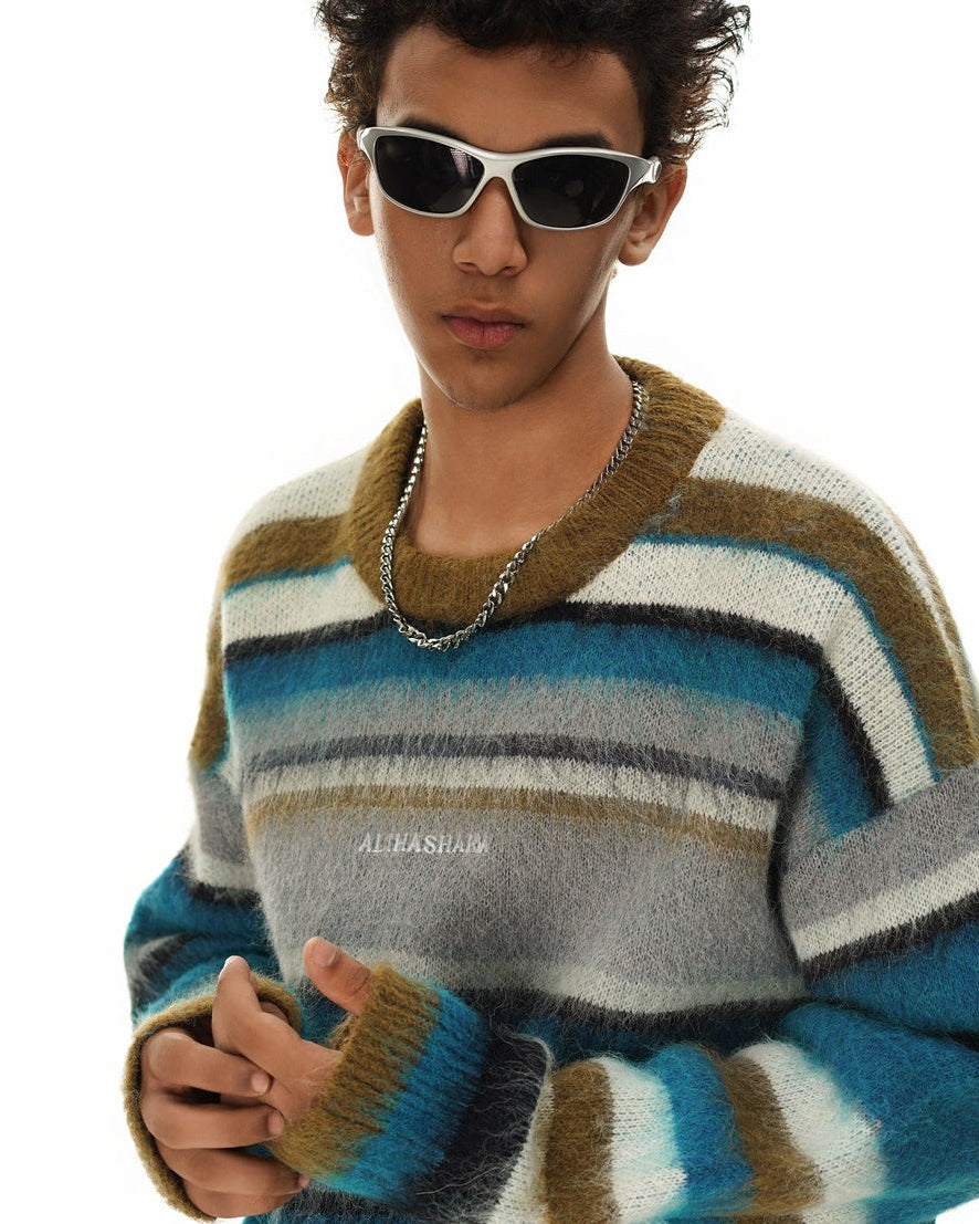 The Ridgeway Striped Knit Pullover Sweater