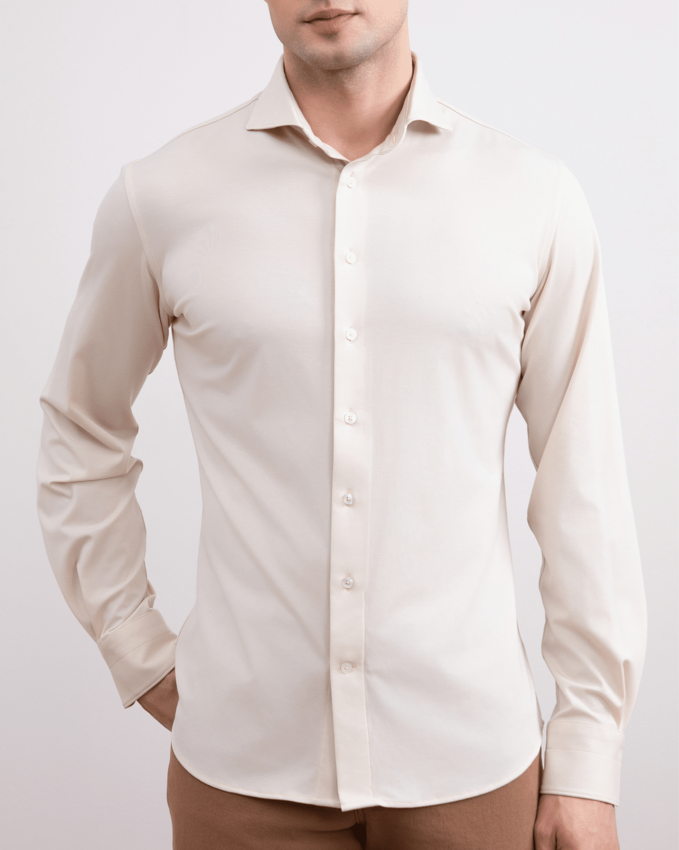 Beige Comfort-skjorte