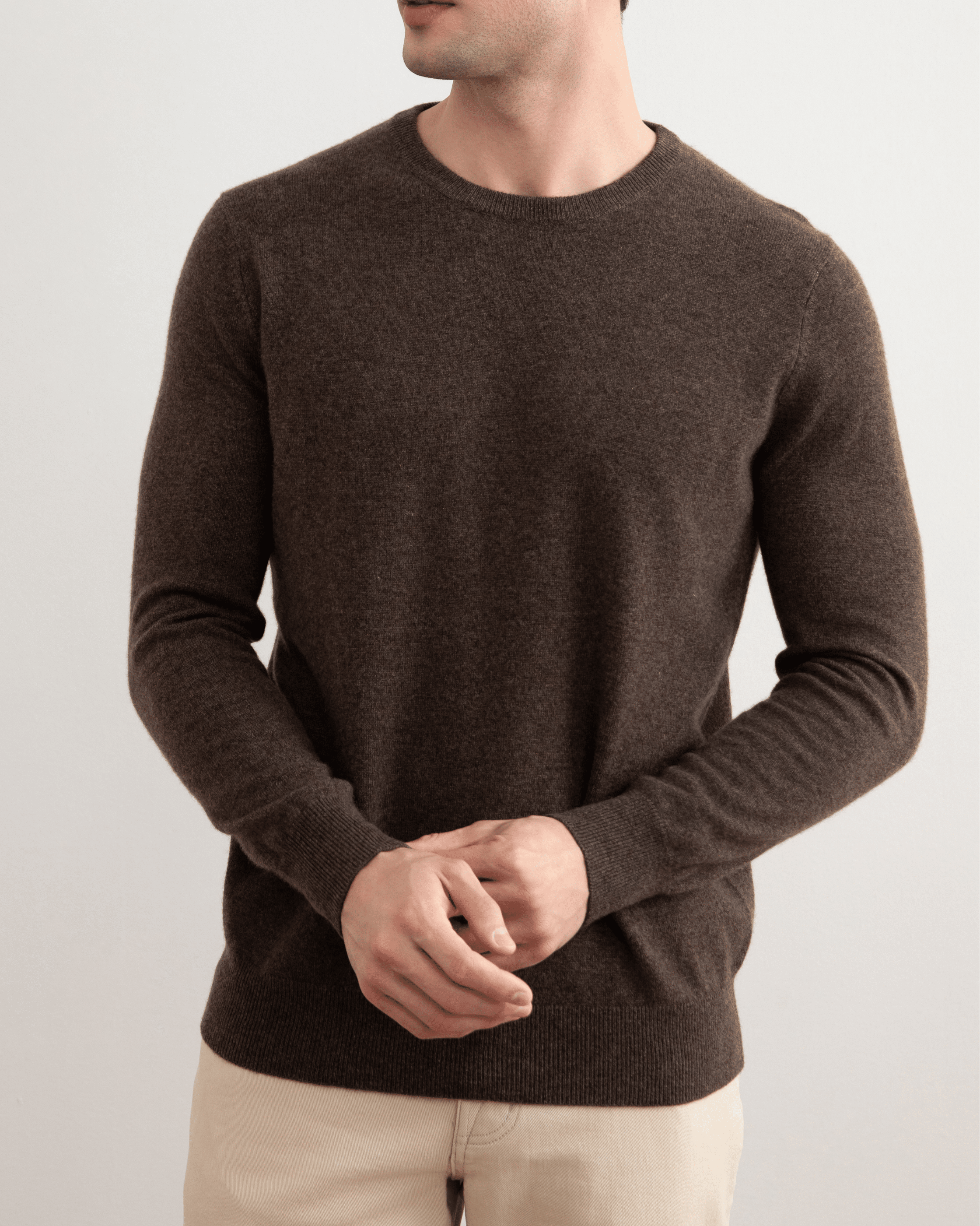 Brun meleret kashmir Crewneck