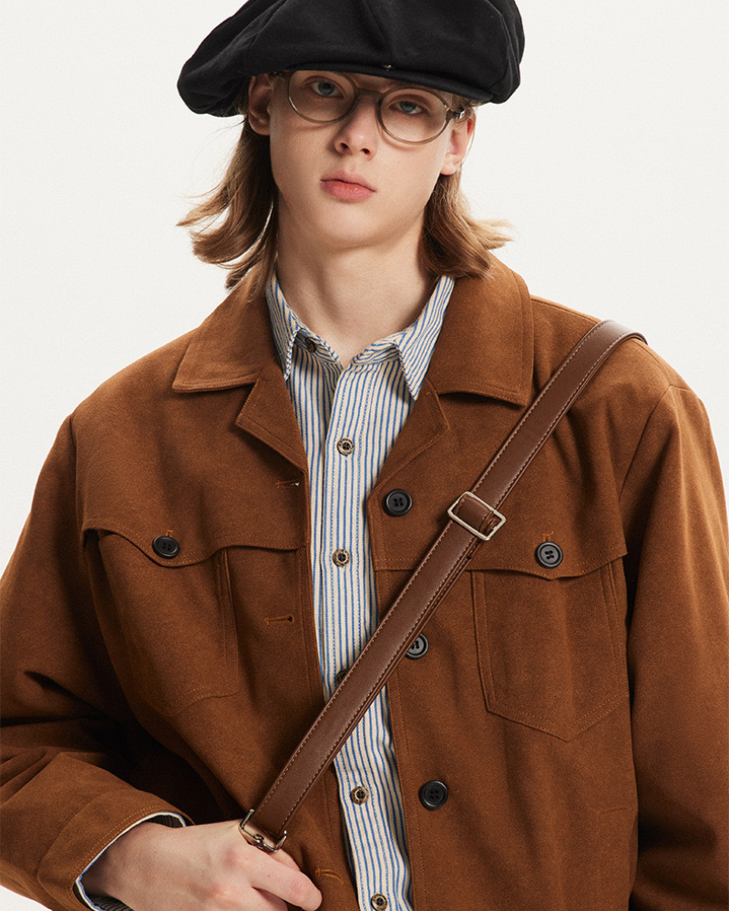 Struktureret overshirt i uldblanding