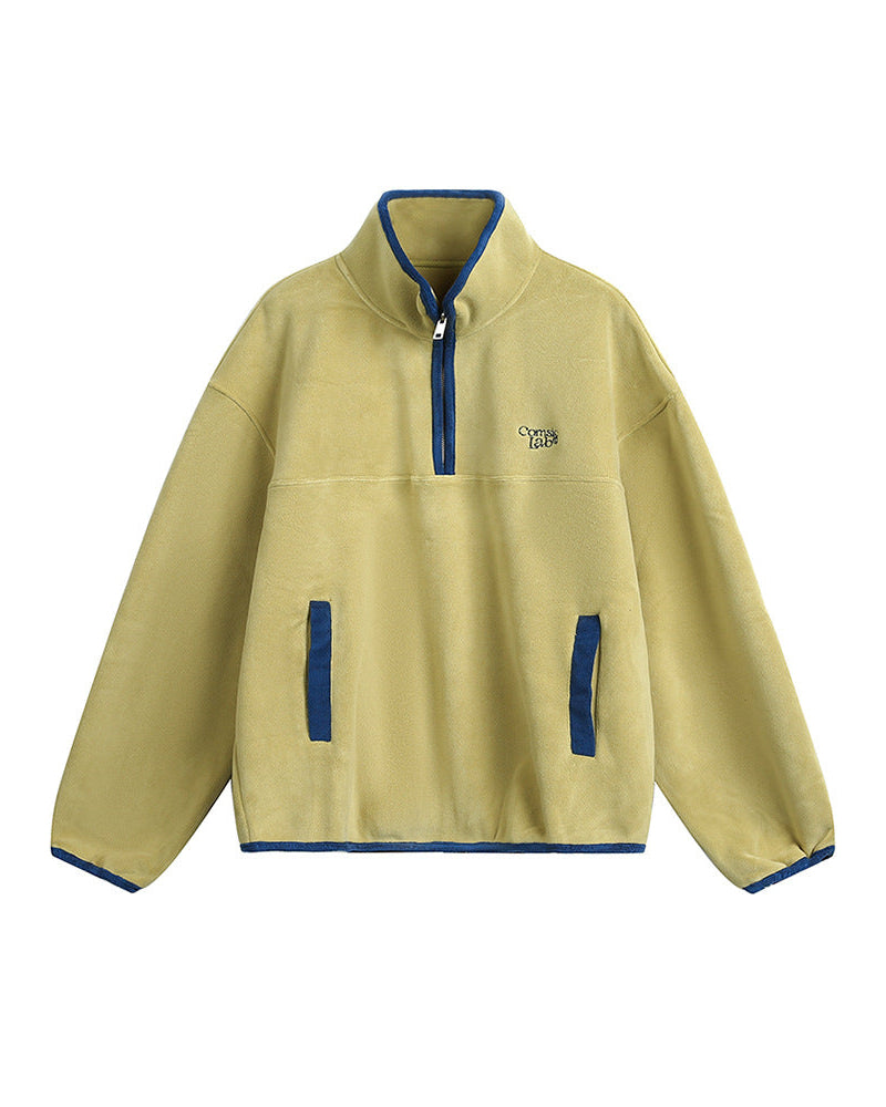 The Northfold Contrast Fleece Pullover Sweater