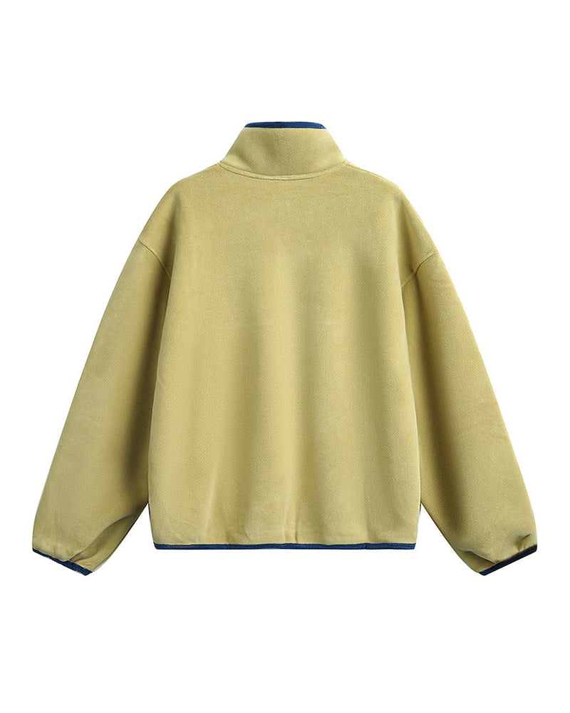 The Northfold Contrast Fleece Pullover Sweater