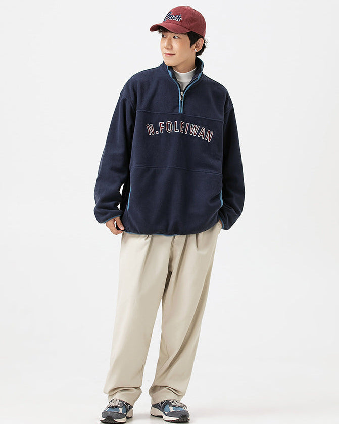 The Monroe Sweater med halv lynlås og krave