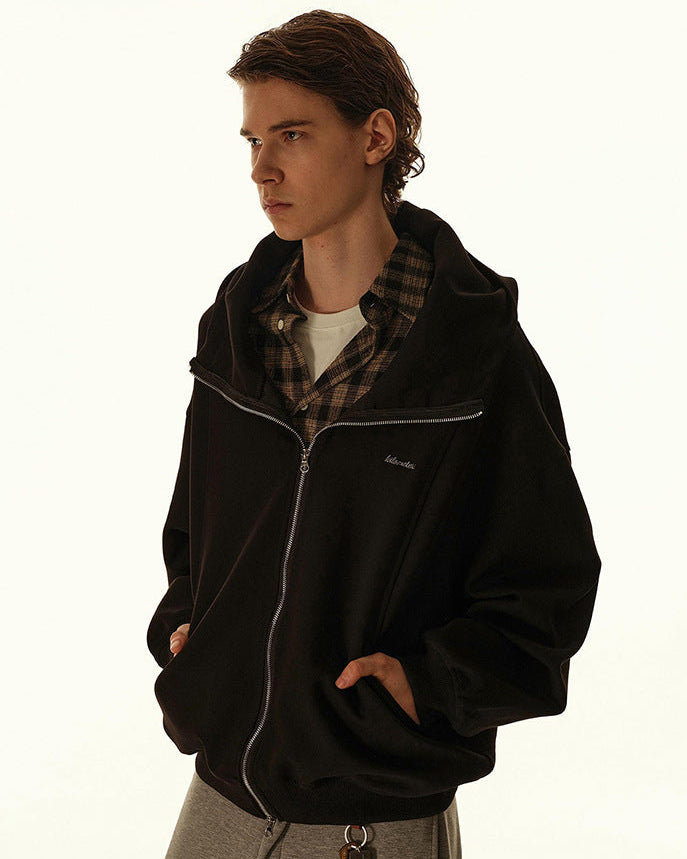 The Stratus Relaxed Zip Hooded Cardigan