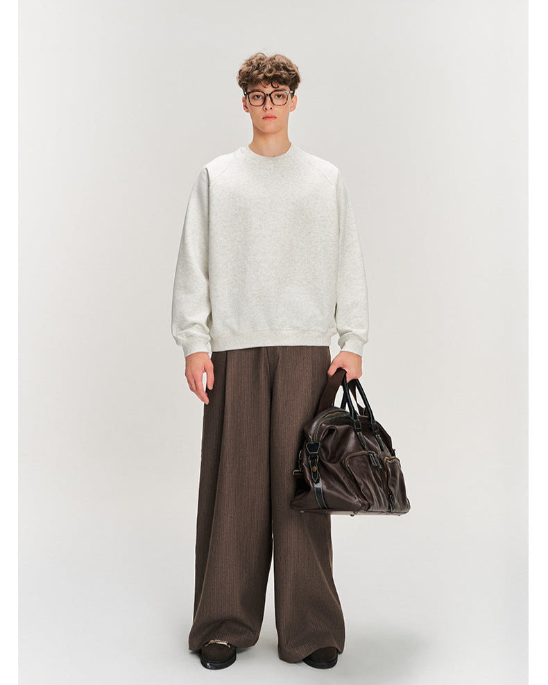 Klassisk raglan-sweatshirt med rund hals