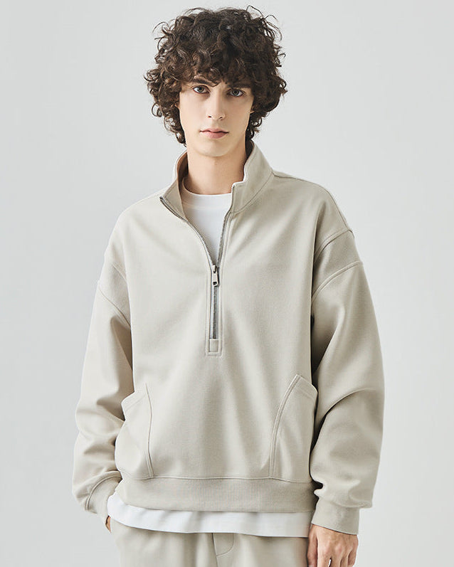 Der Renford Pullover mit halbem Reißverschluss