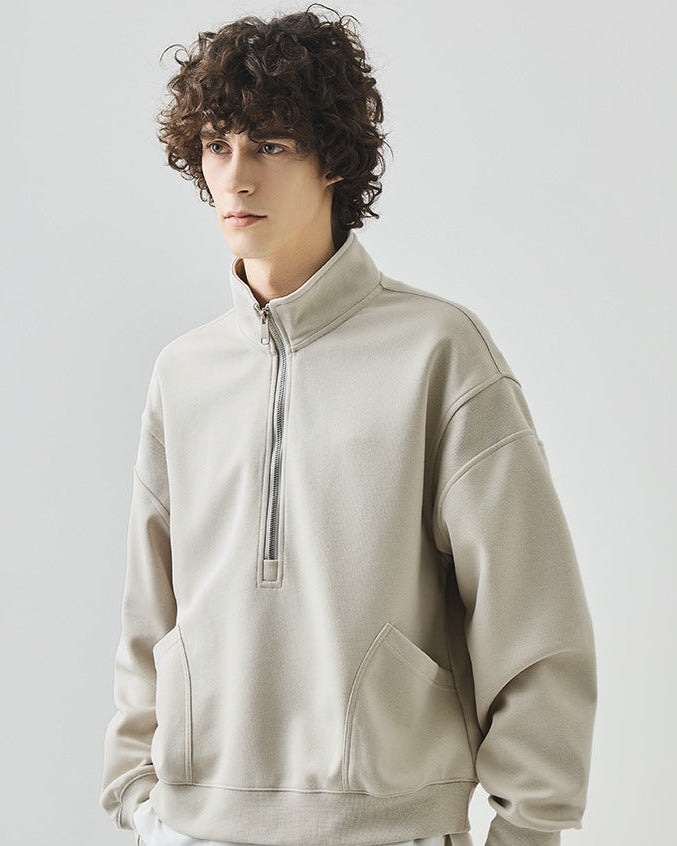 Der Renford Pullover mit halbem Reißverschluss