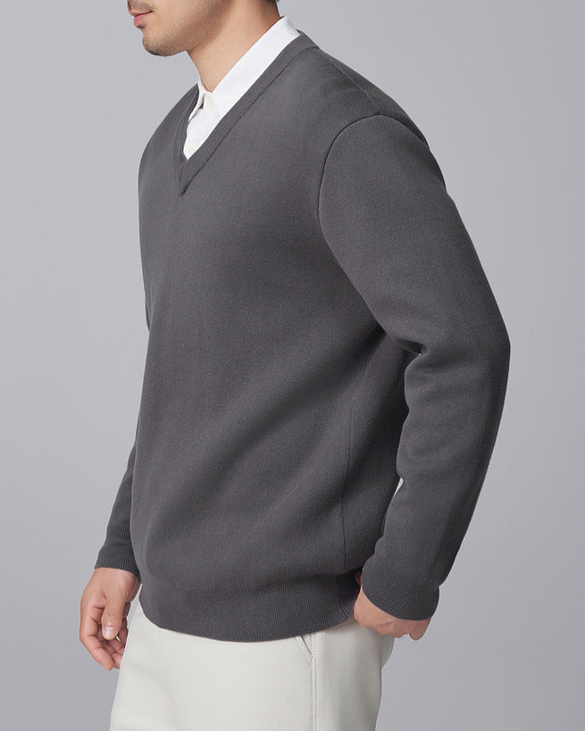 The Mo Maike Entspannter Pullover mit V-Ausschnitt