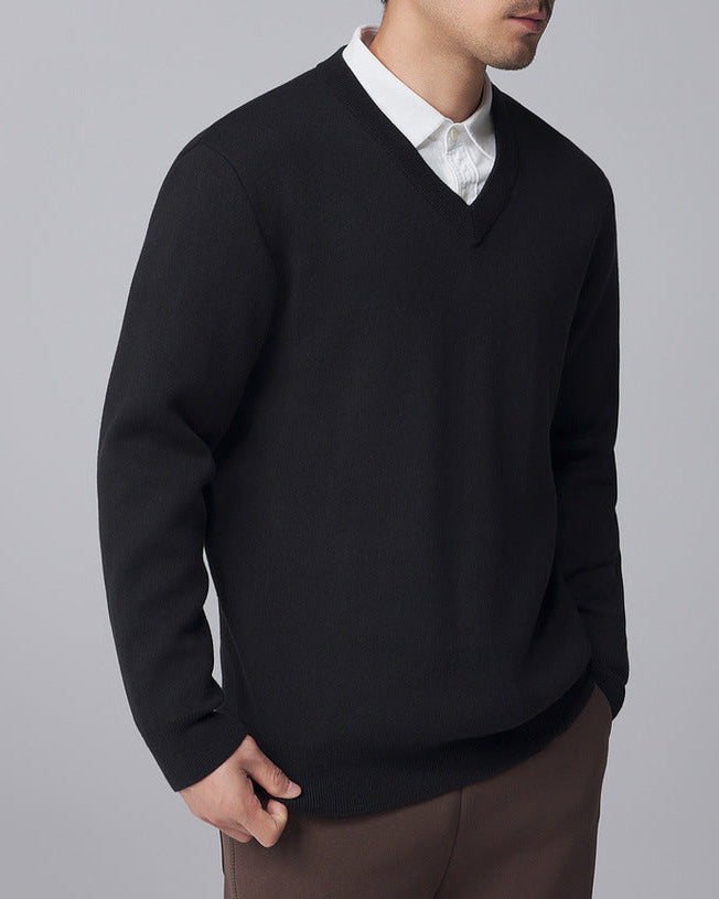 The Mo Maike Entspannter Pullover mit V-Ausschnitt