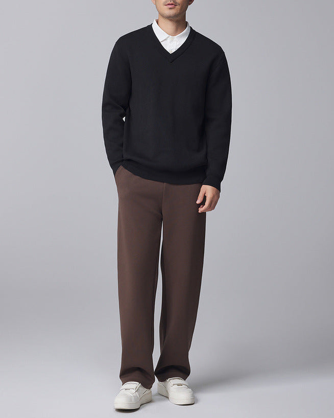 The Mo Maike Entspannter Pullover mit V-Ausschnitt