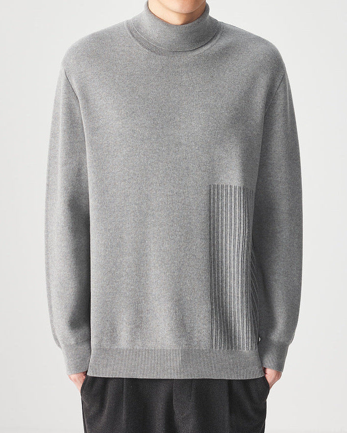 Der klassische Jacquard-Rollkragenpullover von Momeike