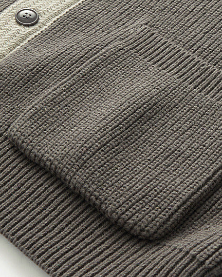 Die Mo Maike Strickjacke mit zweifarbigem Revers