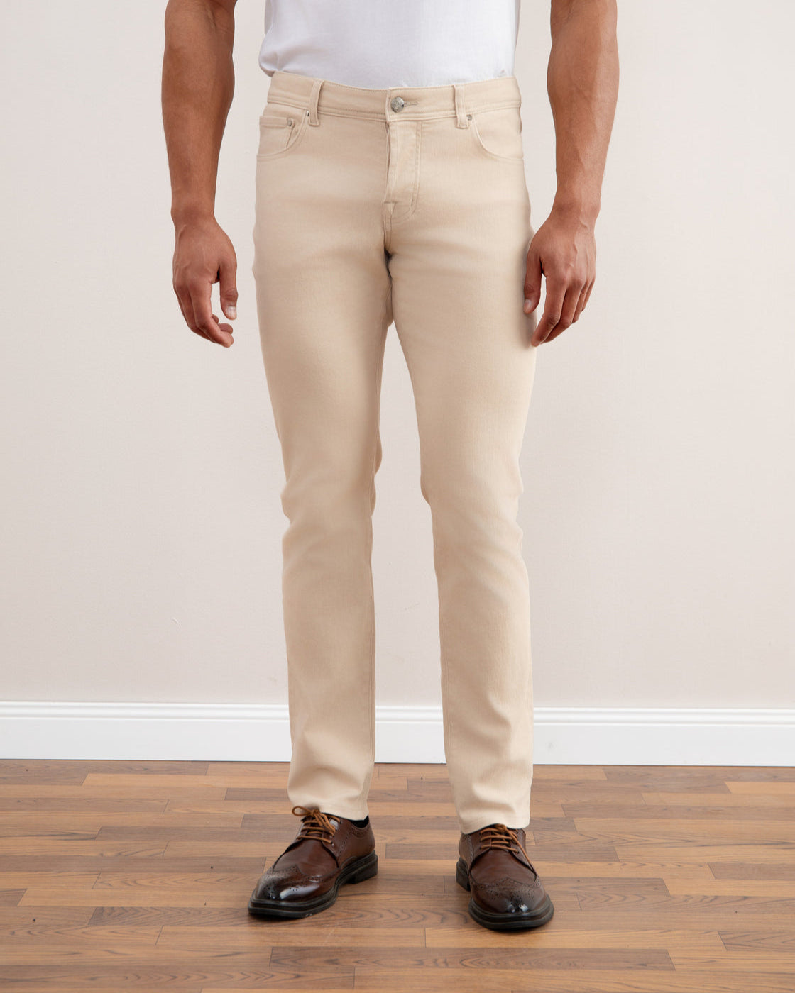 Sand Stretch Fünf-Taschen-Jeans