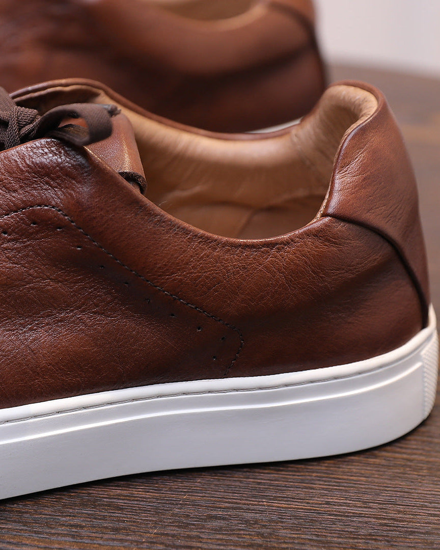 Die Softey® Low Sneakers aus Leder - Braun