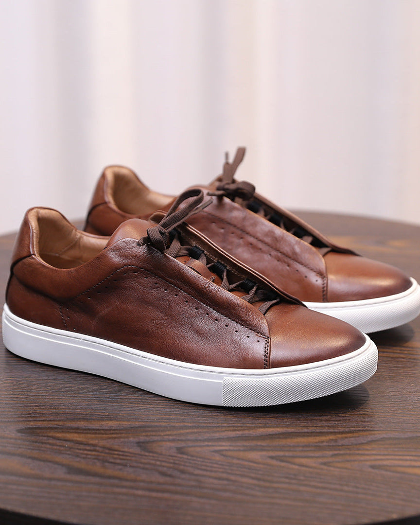 Die Softey® Low Sneakers aus Leder - Braun
