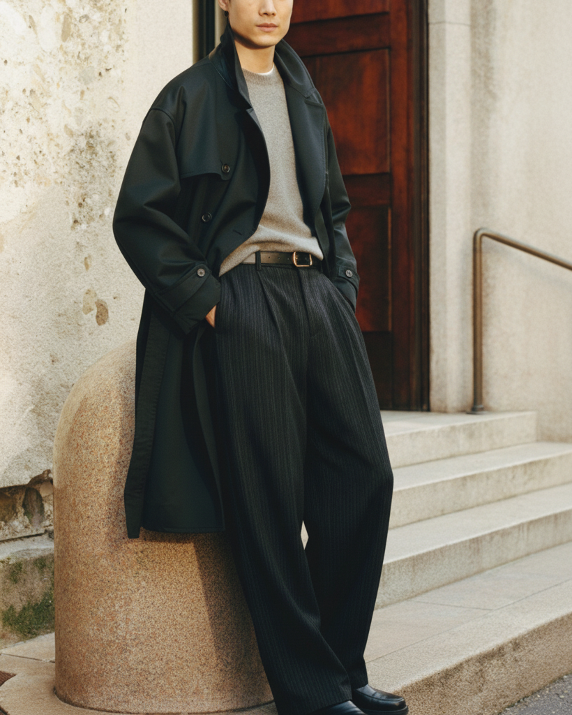 Etro Drapierte gestreifte Hose - Locker plissierte Passform mit geradem Bein