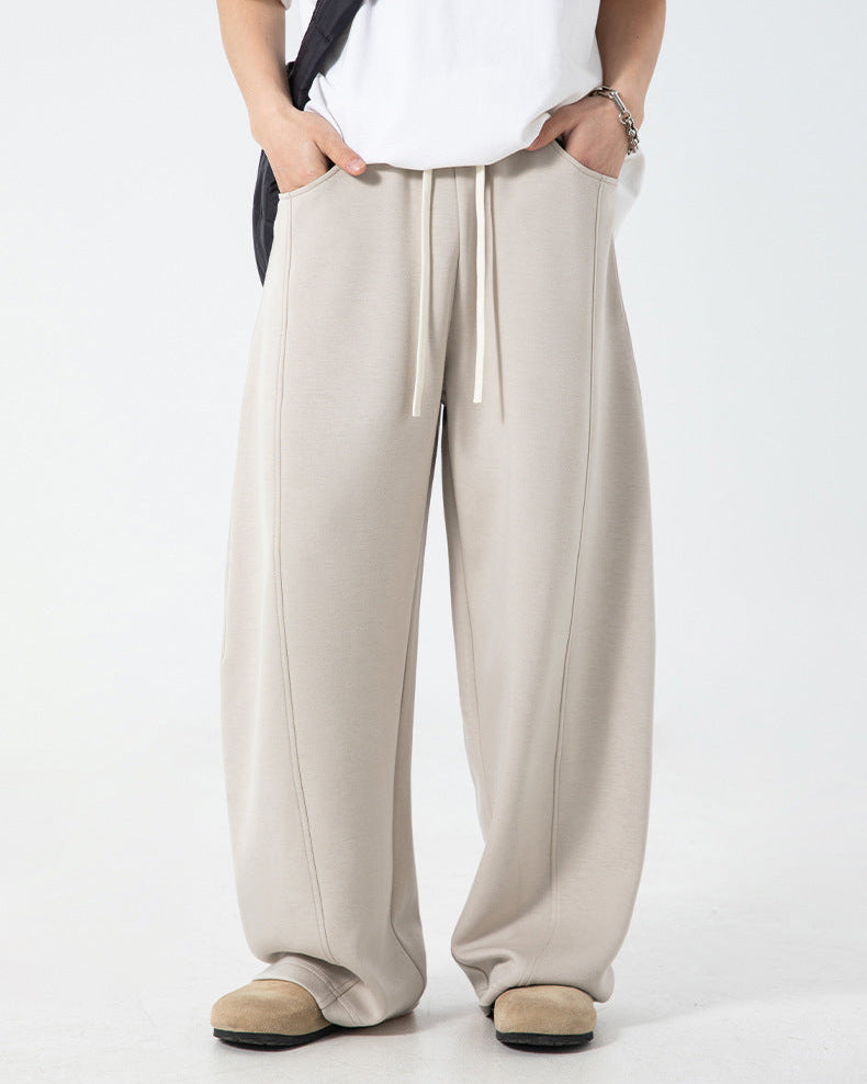 Pantalón informal con textura de punto partido