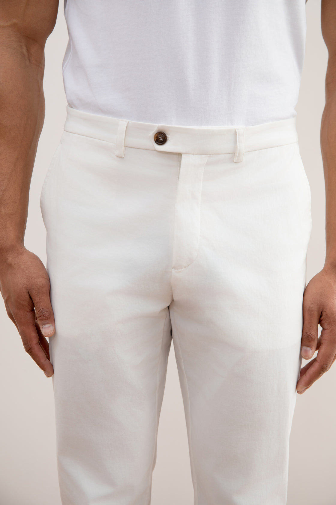 Chino recto blanco