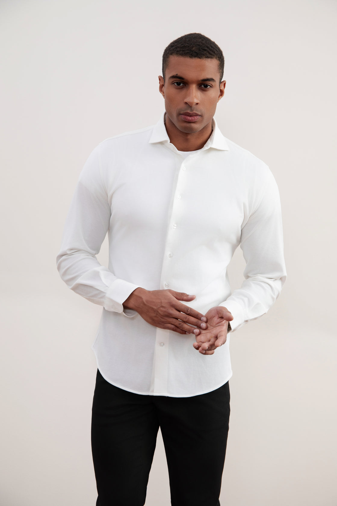 Camisa Off-White de algodón y piqué