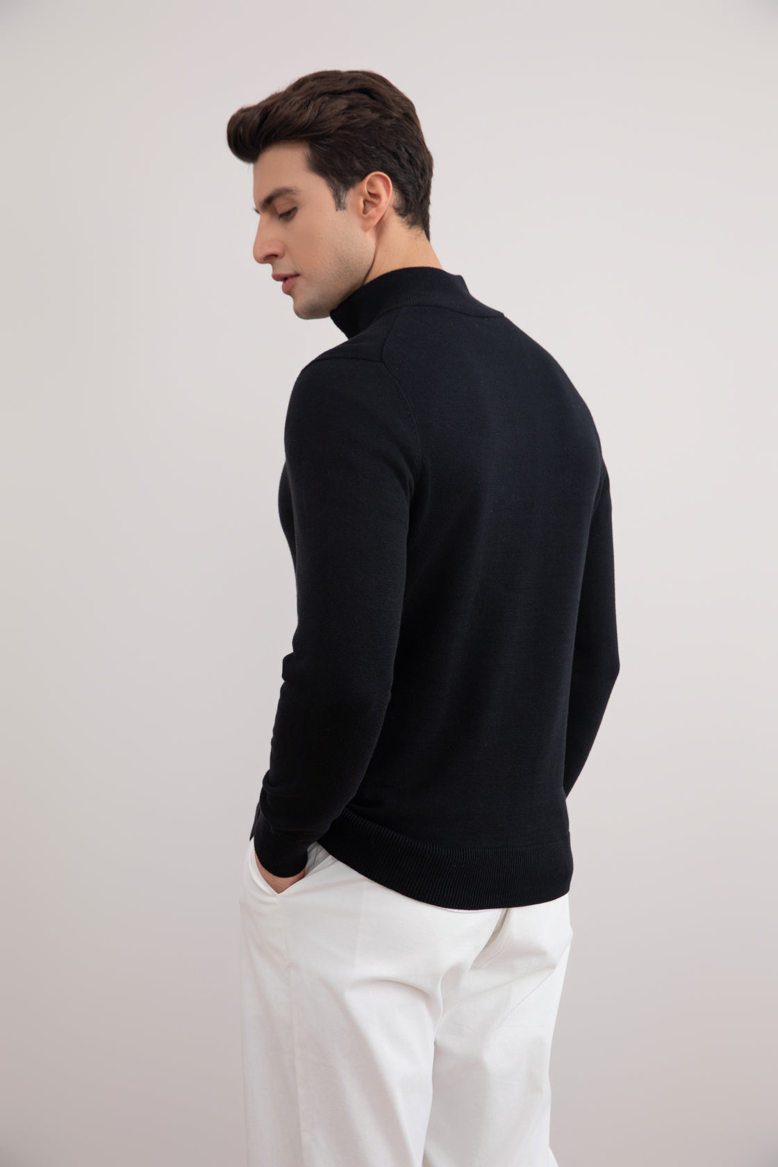 Jersey negro Half-Zip