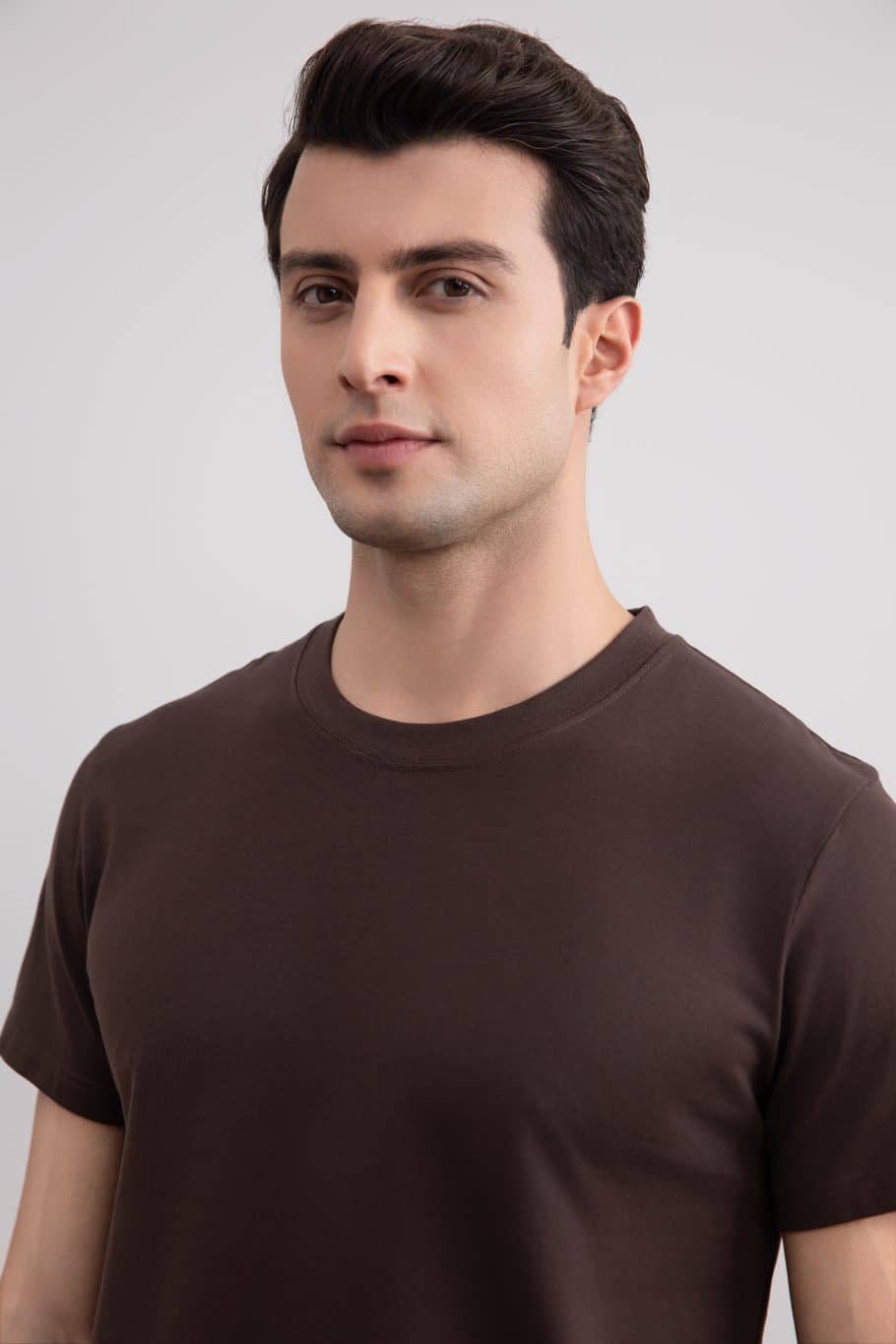 Camiseta Slim fit Crew-neck marrón