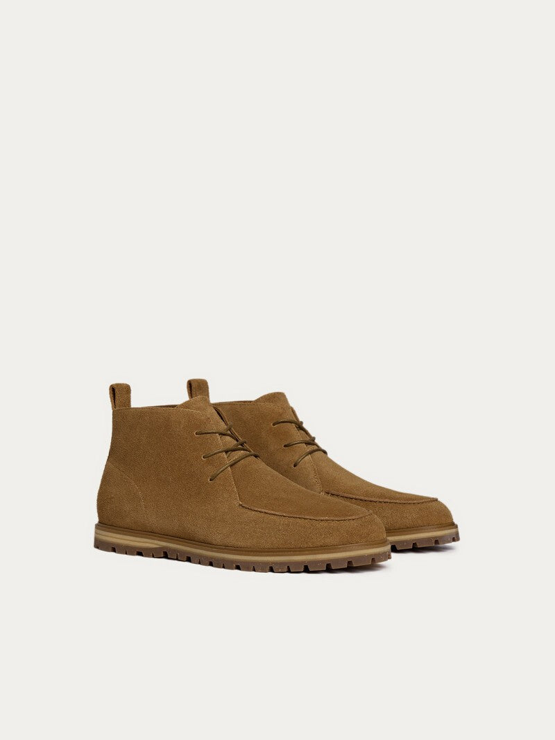 Botas con cordones Café