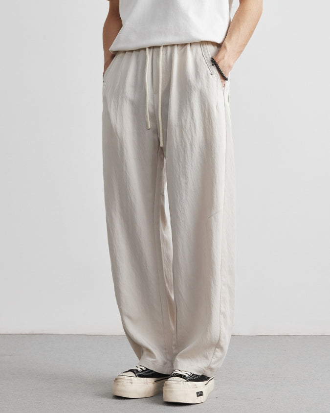 Pantalón Jogger de Tencel con cordones holgados
