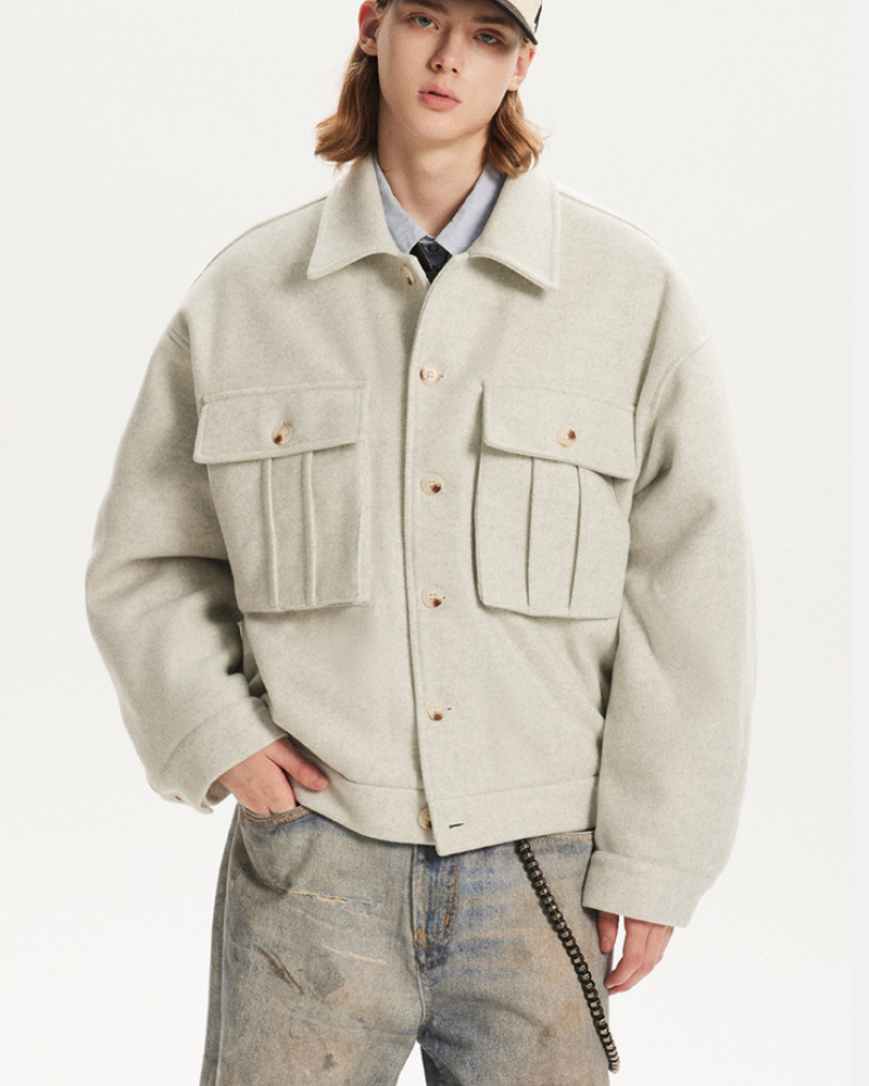 Chaqueta grande con bolsillos