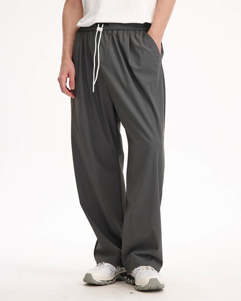 Pantalones anchos relajados con cordón