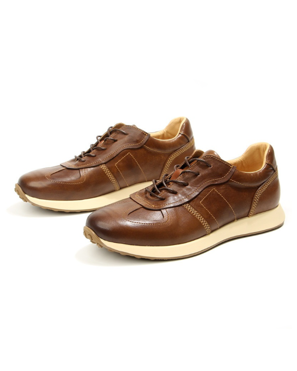 Zapatillas de piel Glide Castaño