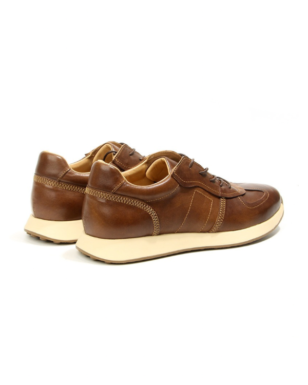 Zapatillas de piel Glide Castaño